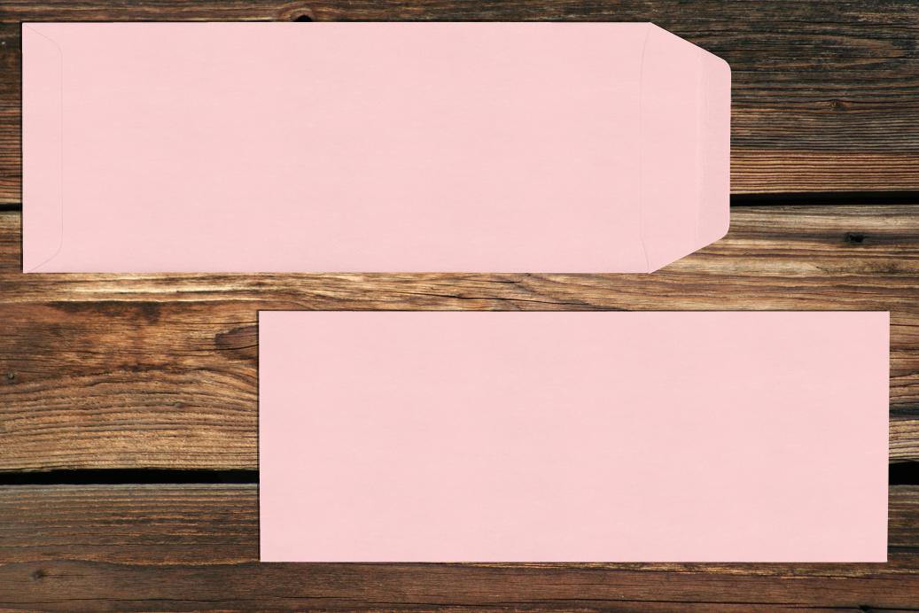 Versandtaschen 125x312 mm Nassklebend Hellrosa 120 g/qm